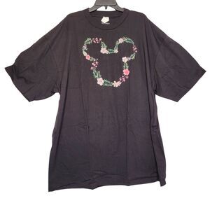 Unisex Mickey & Friends Floral Graphic Print T-Shirt Size 3X-Large